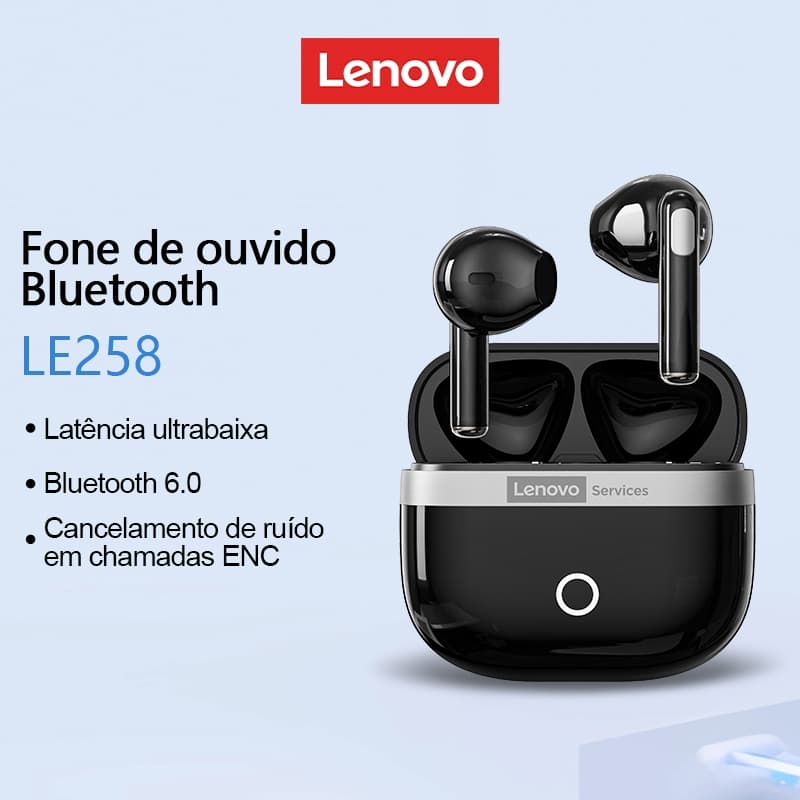 Lenovo LE258 Fones De Ouvido Bluetooth Qualidade Redução De Ruído Sincronização Audiovisual 6.0