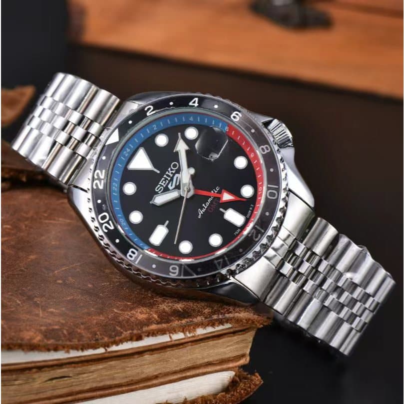 [Novo estilo] Moda Business SKO. Movimento mecânico Calendário de 3 agulhas Relógio masculino com pulseira de aço