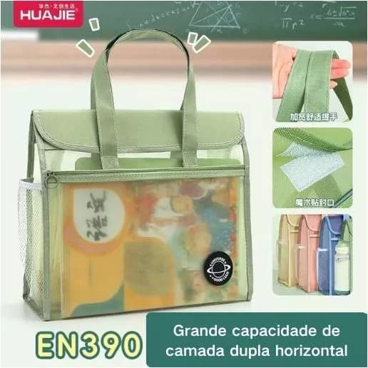 Saco De Armazenamento De Livros De Grande Capacidade Adequado Para Estudantes .