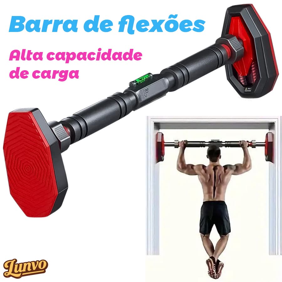 Barra Fixa Porta Exercício Calistenia Treino Musculação Crossfit Profissional Com Nível Ajustável