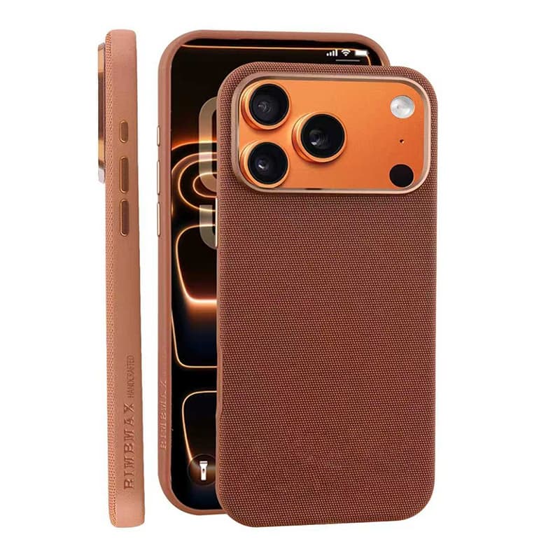 Capa TechWoven Com Ímã Para iPhone 11 12 13 14 15 16 17 Pro Max Air 14 Plus 16e Business Couro Metal Botões Independente