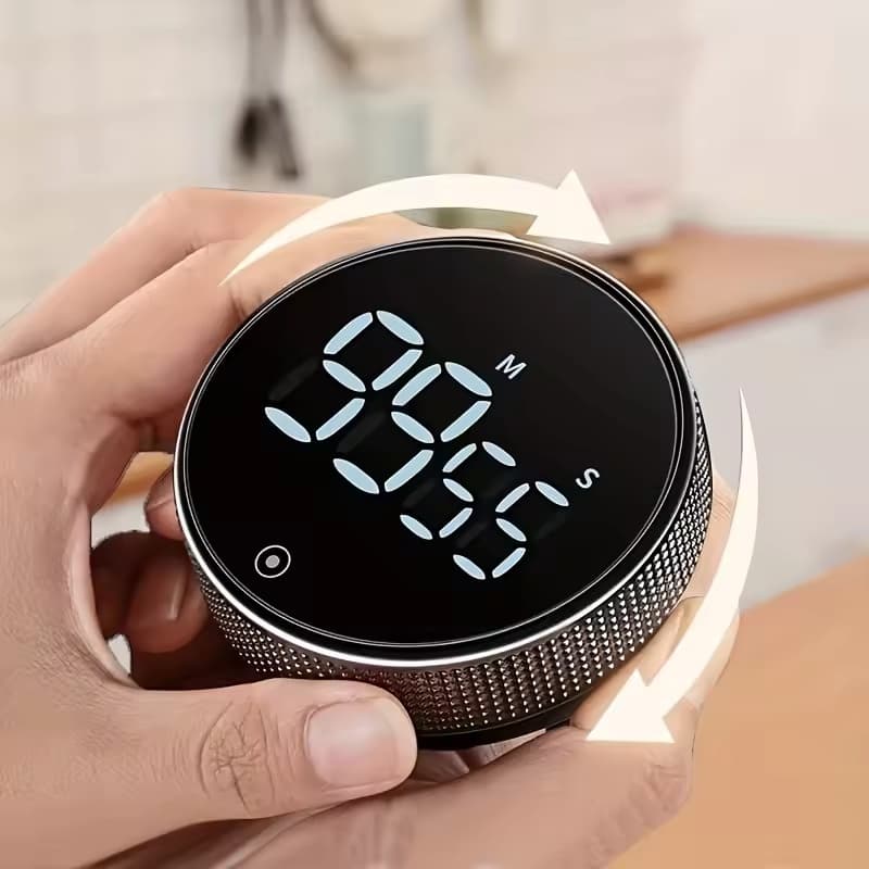 LED Digital Cozinhar Temporizador USB Recarregável Magnético Chuveiro Estudo Cronômetro 3 Níveis De Volume Suporte Trase