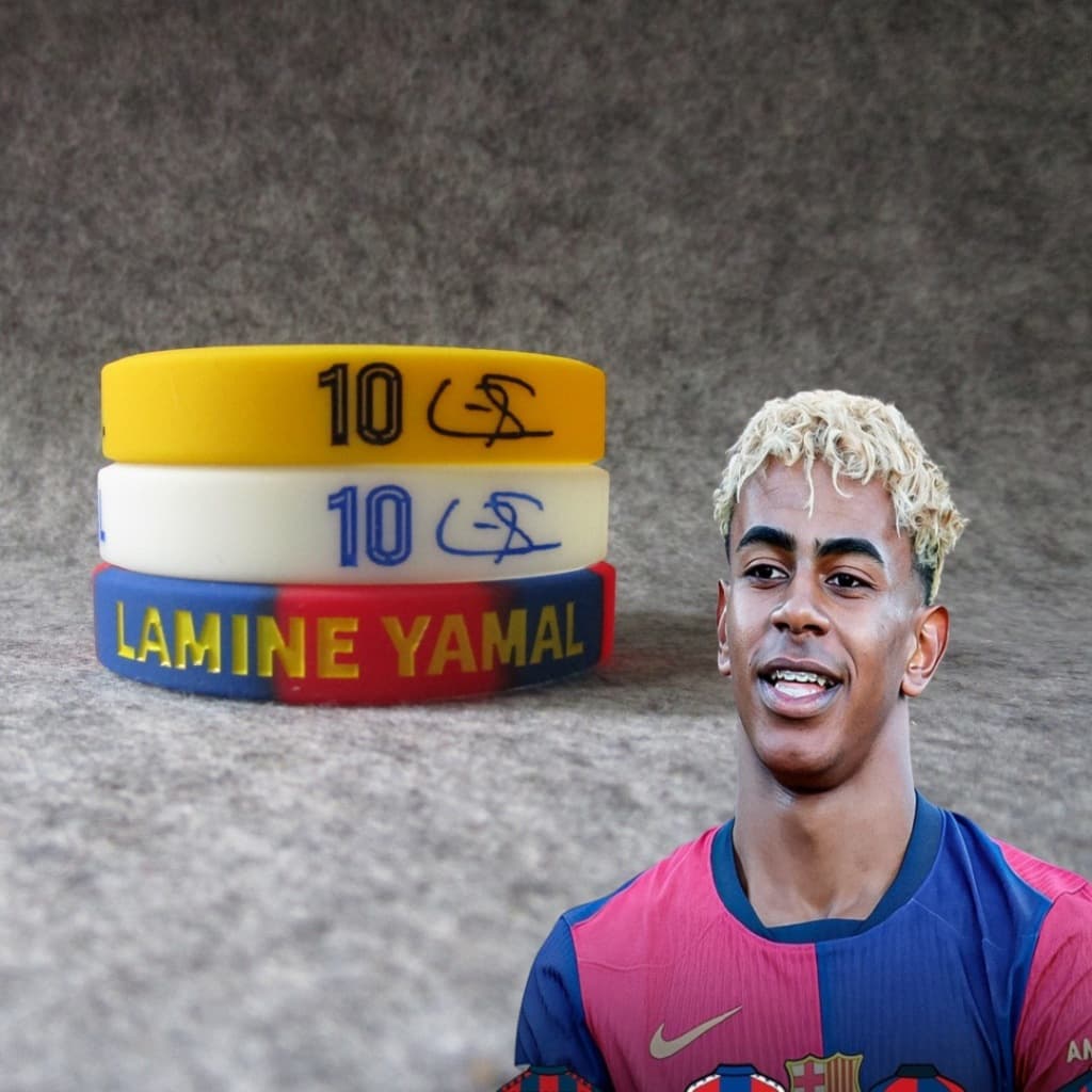 Pulseira De Silicone Trançado De Assinatura/Barcelona No . 10/Lamina Yamal