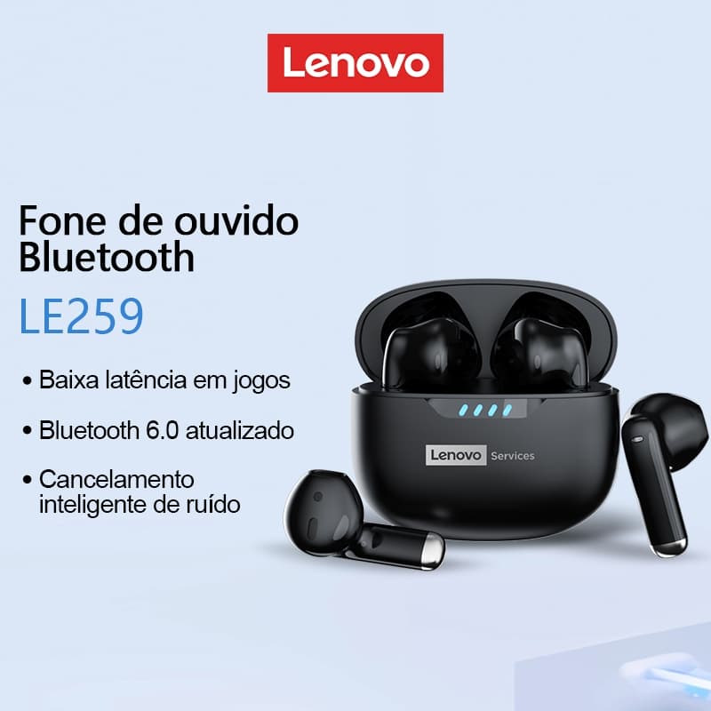 Lenovo LE259 Fones De Ouvido Sem Fio Bluetooth Nível HiFi Campo De Som Panorâmico À Prova D'água 6.0