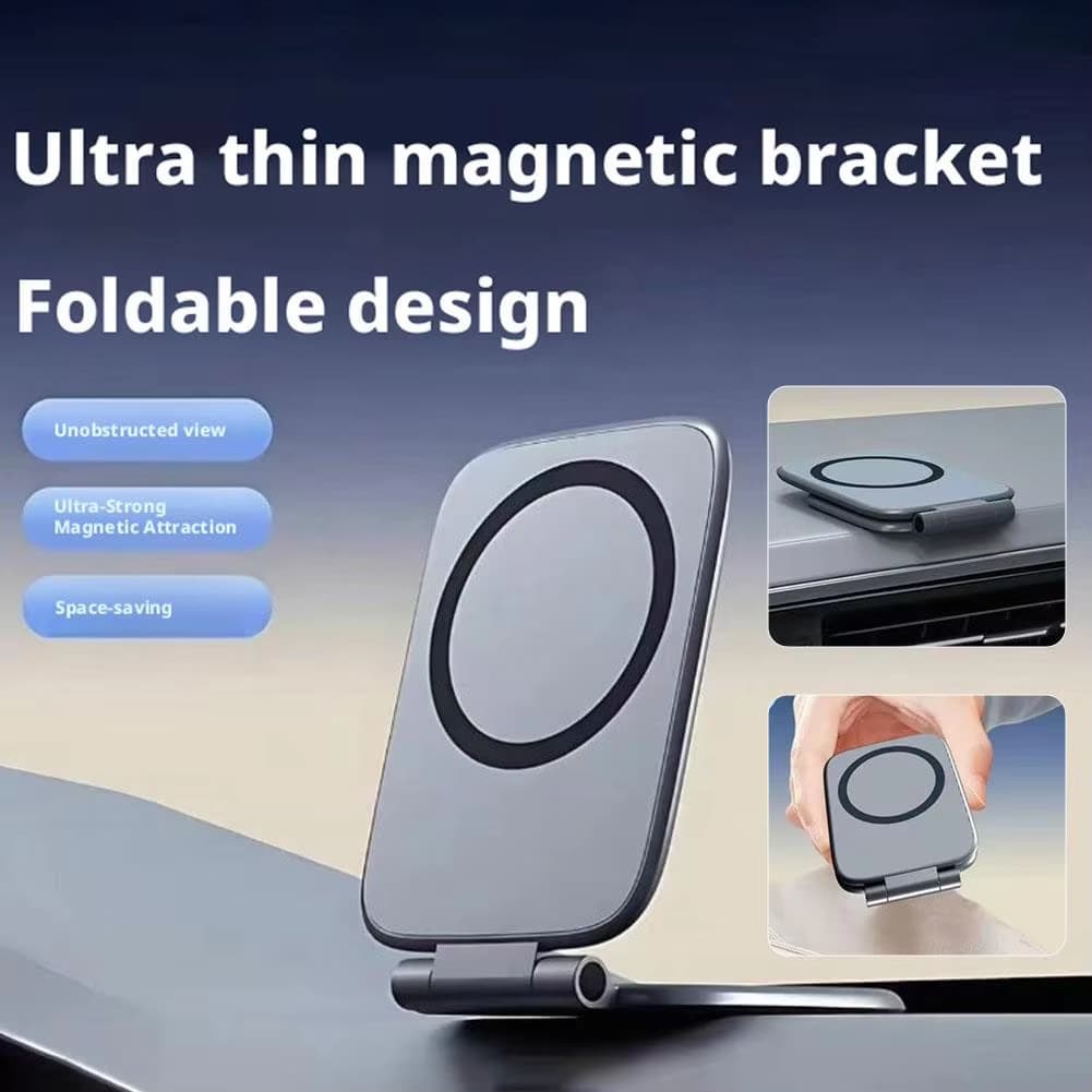 Suporte Magnético De Telefone Para Carro , Ultrafino , Navegação Automóvel , Acessórios Com Montagem Em Painel Adesivo
