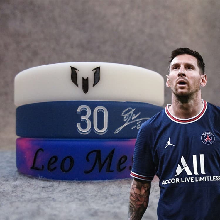 Pulseira De Silicone Trançado De Assinatura/Paris Saint-Germain (PSG) No . 30/Estrela/Lionel Messi