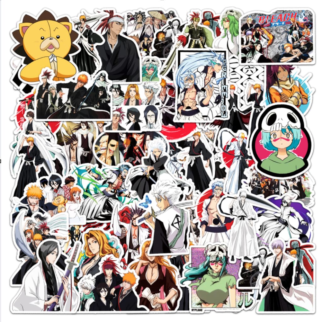 50 Unidades De Desenho Animado Fofo BLEACH À Prova D'água Adesivo Decalque Para Casa PC Labop Mala Capacete De Vinil