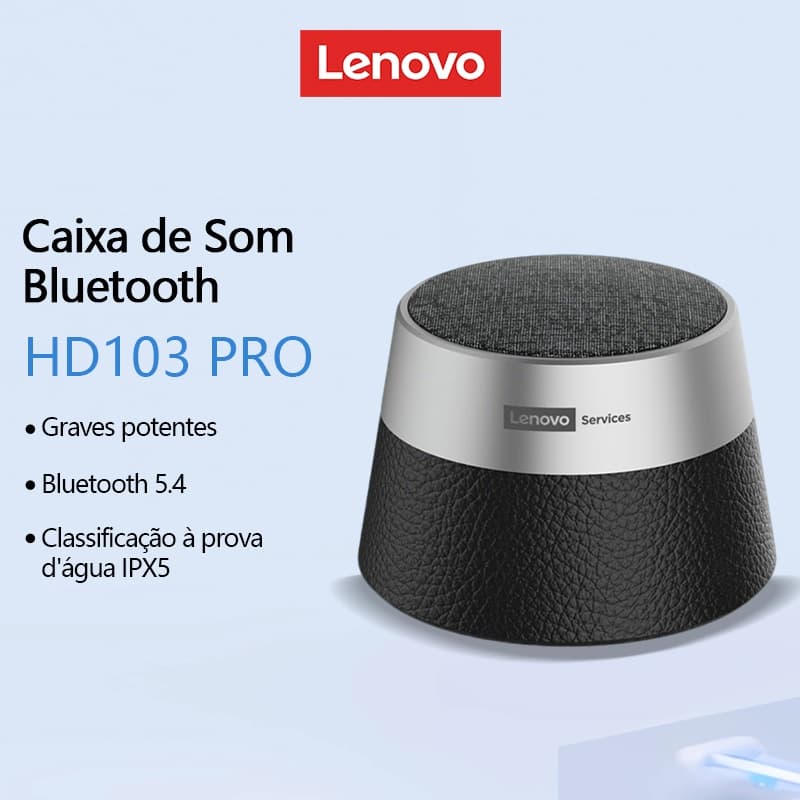 Lenovo HD103 Pro Alto-Falante Bluetooth Suporte Para Telefone IPX5 Portátil À Prova D'água 5.4