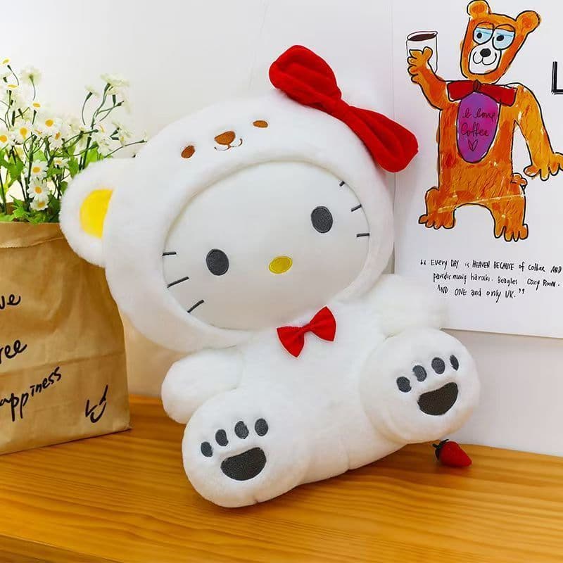 20cm Hello Kitty Pelúcia Boneco Macio - Snoopy e Kuromi Coleção Presente Fofa