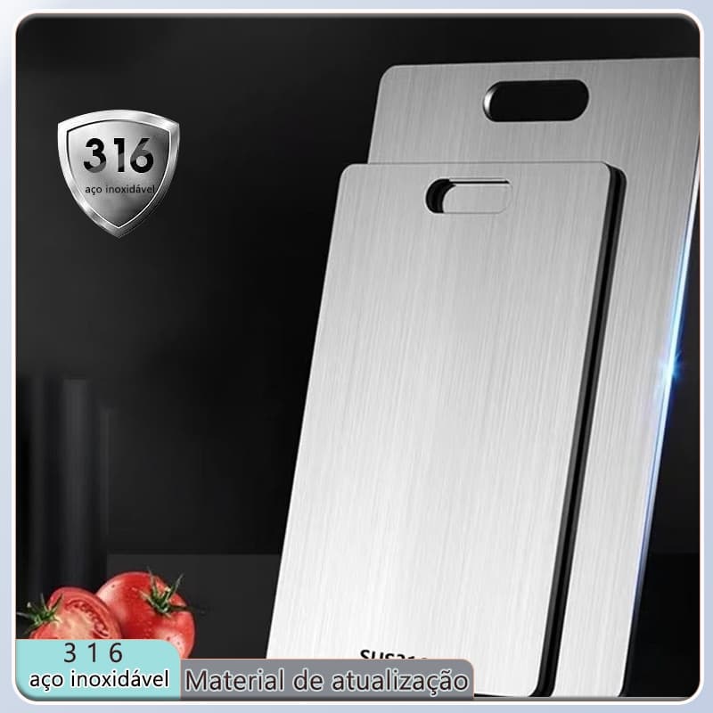 Tábua De Corte 316 Aço Inoxidável Antibacteriana À Prova De Mofo 46 Cm Tábua De Cozinha