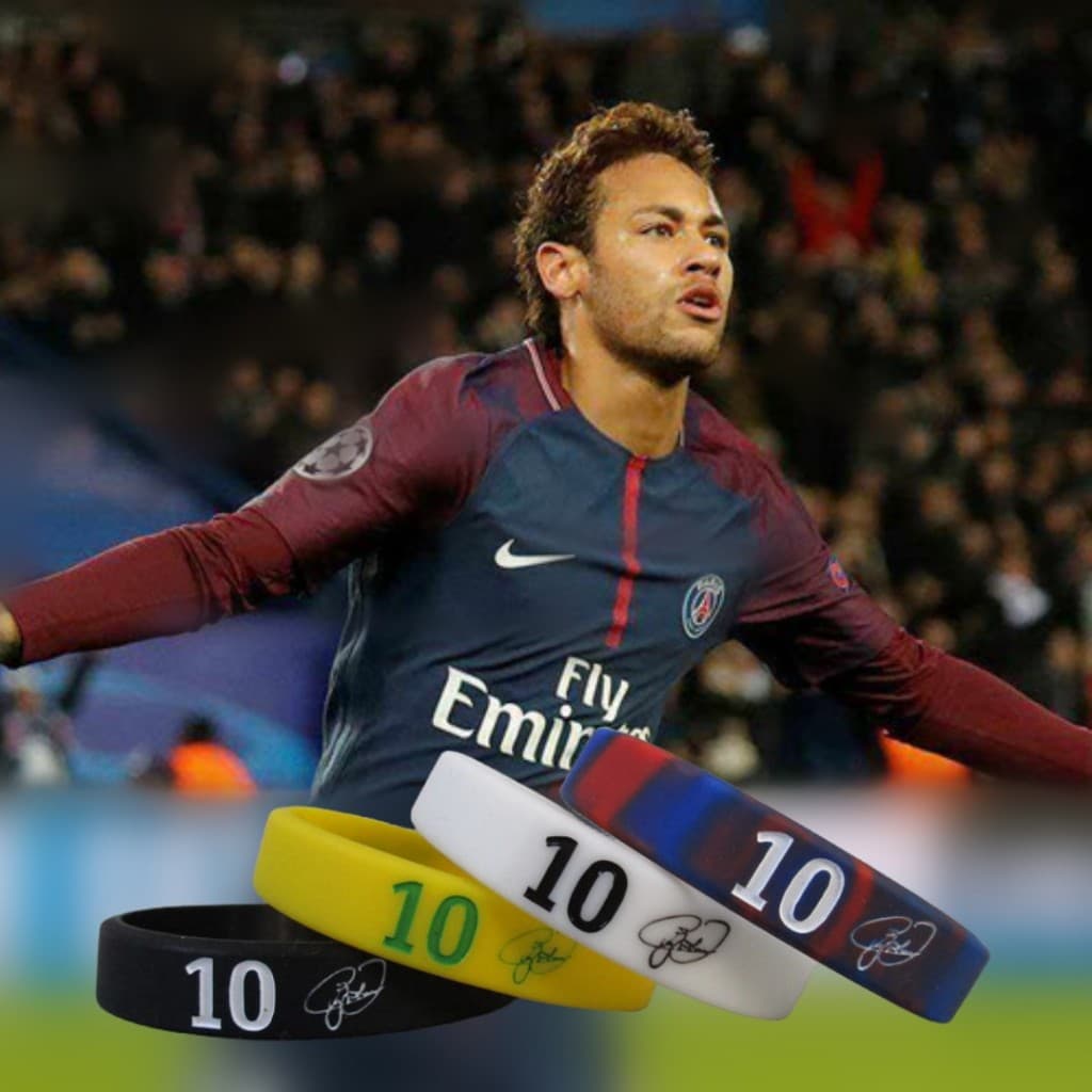 Pulseira De Silicone Trançado De Signature / Signature / Brasil No. 10 / Estrela / Neymar