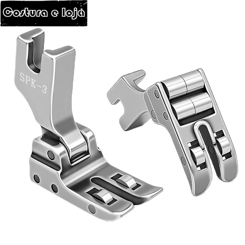 Pé Calcador Rolete Deslizante Couro Vinil Reta Industrial/SPK-3 Calcador