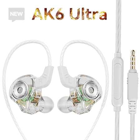 Fone De Ouvido Qkz Ak6 Ultra Gamer Músico Com Mic E Case