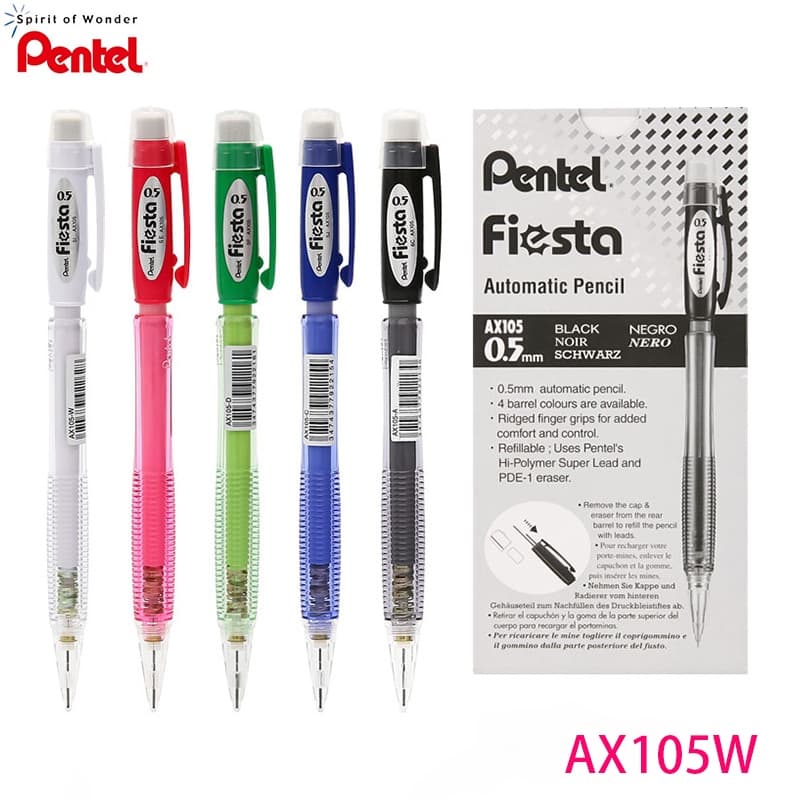 3 Unidades Japão Pentel Fiesta AX105W Lápis Mecânico 0.5mm