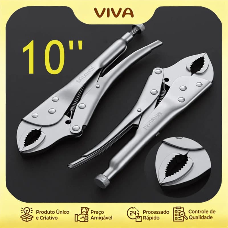 [ENVIO IMEDIATO]10 Polegadas Alicate de Pressão Em Aço Carbono Resistente Abertura 40mm