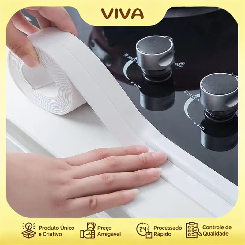 Fita Selante De Pvc À Prova D 'Água Vedação Adesivas Para Ozinha Banheira Vaso Sanitário Piso Parede