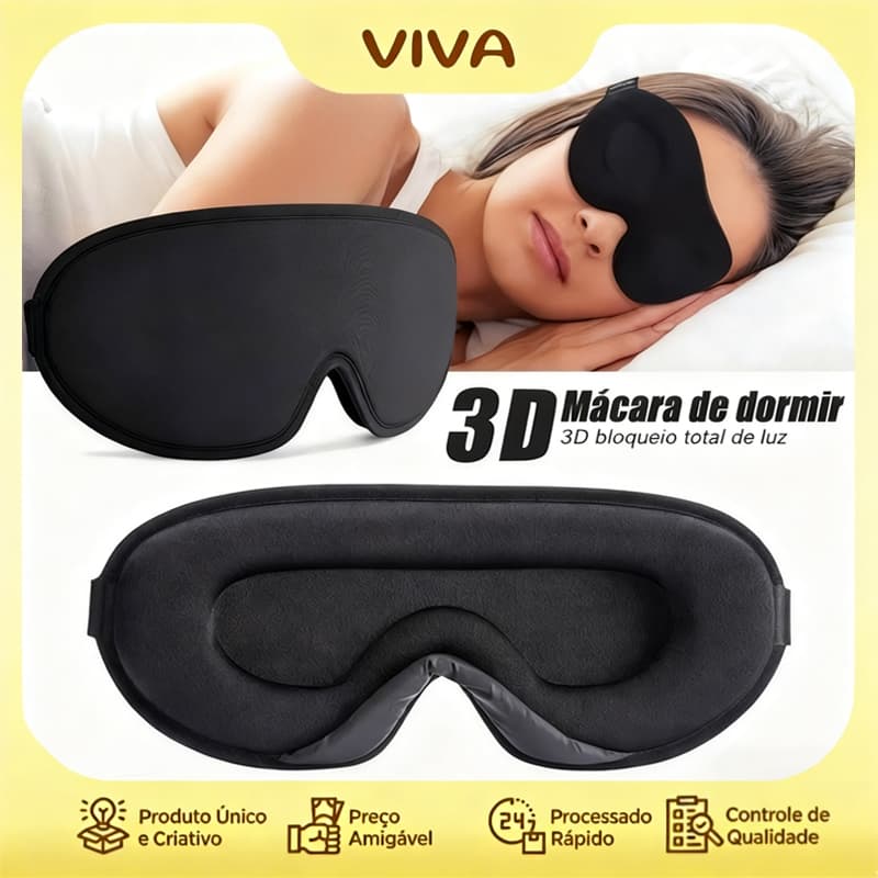 Máscara Espuma Confortavel Dormir 3D Sombra Blackout Zero Pressão Eye Ventilada Viagens Tampa Olho Noturno
