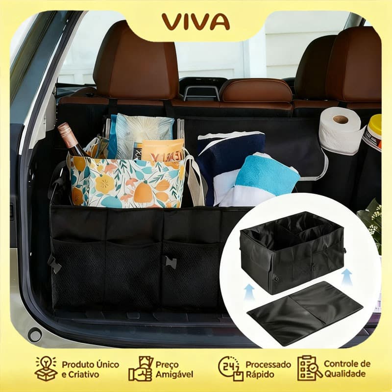 caixa de armazenamento organização de carro no porta-malas Dobrável Guarda roupas Viagem