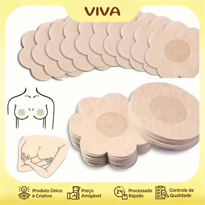 Adesivo De Mamilo Descartável Invisível Peito Não Tecido Sutiã Remendo De-Menos Pastéis Almofada Capa Adesivos