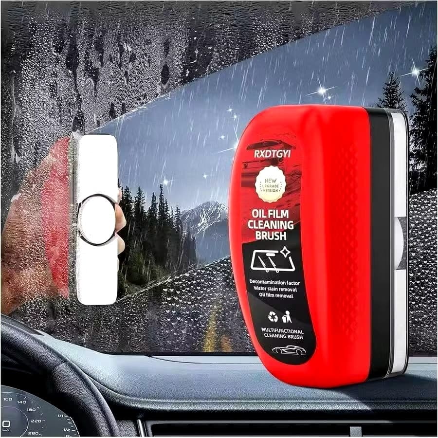 Escova Para Limpeza De Filme De Óleo Do Carro , Repelente De Chuva E Névoa Pára-Brisa