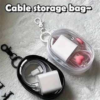 Bolsa Organizadora De Fone De Ouvido Externo Portátil Para Armazenamento De Carregador De Cabo De Dados