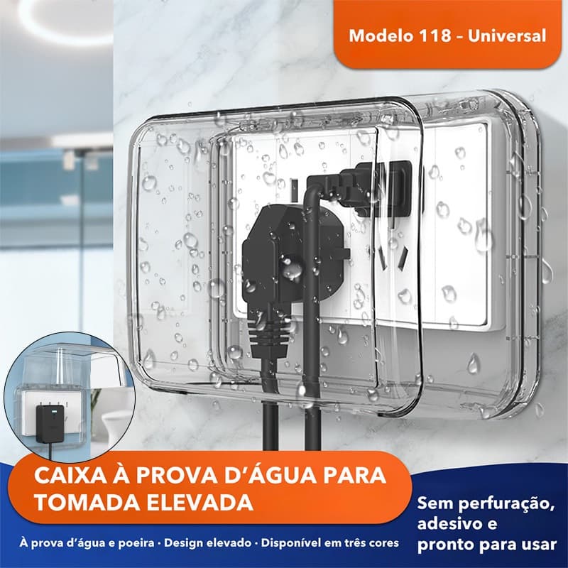 Caixa Protetora para Banheiro, Cozinha, Impermeável para Tomada e Interruptor , Segurança Infantil