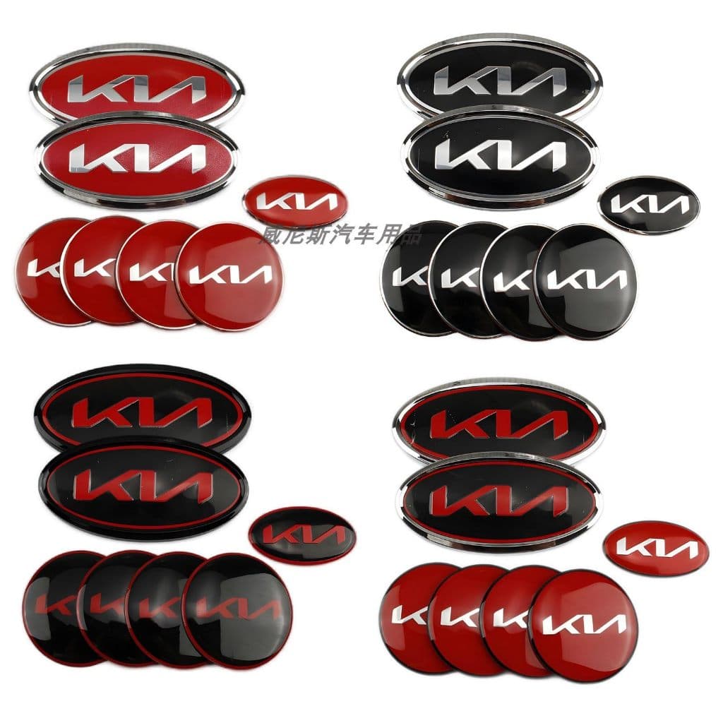 Novo 7 Pçs/set Emblema Para Kia KN logo K5 K3 K4 K2 K9 Grade Dianteira Logotipo Do Porta-Malas Traseiro Tampa Central Cu