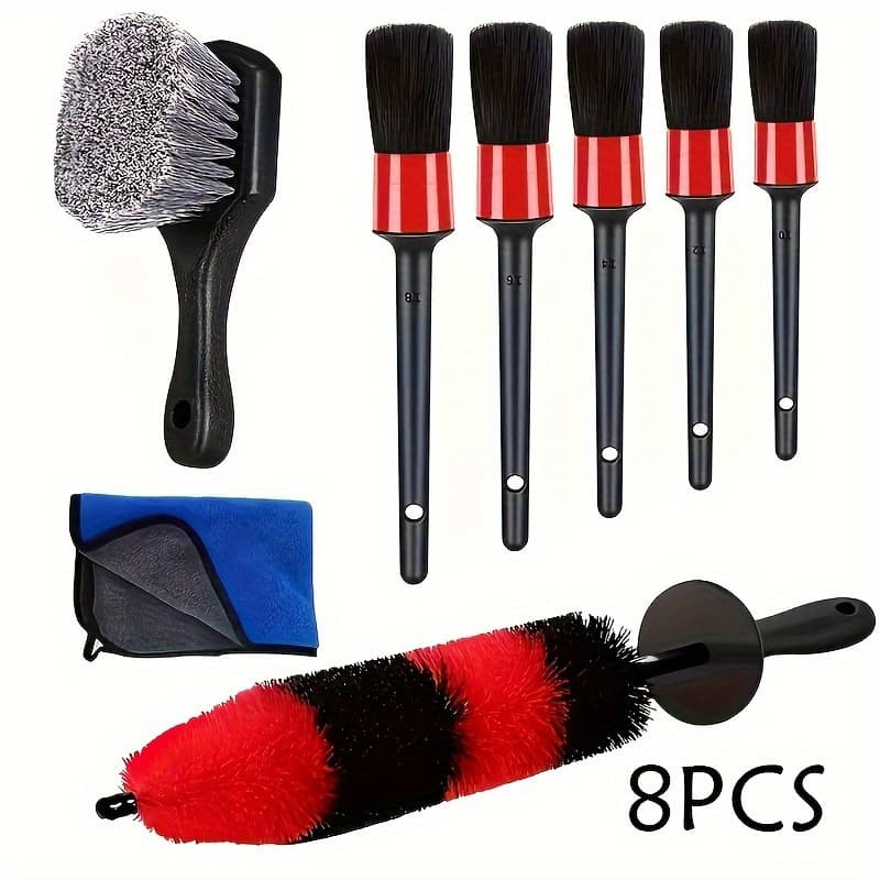 Kit De Escovas Para Rodas De Carro Para Pneus 8 Pecas