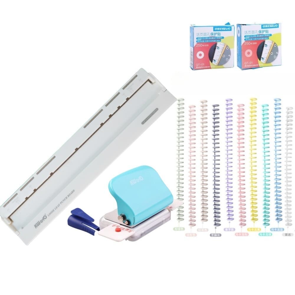 Conjunto De 6 Folhas De Perfurador Furo Solto Máximo Para Ferramentas De Raspagem A4 A5 B5 Régua De Posicionamento Papel Rótulos De Reforço De Anel De Encadernação