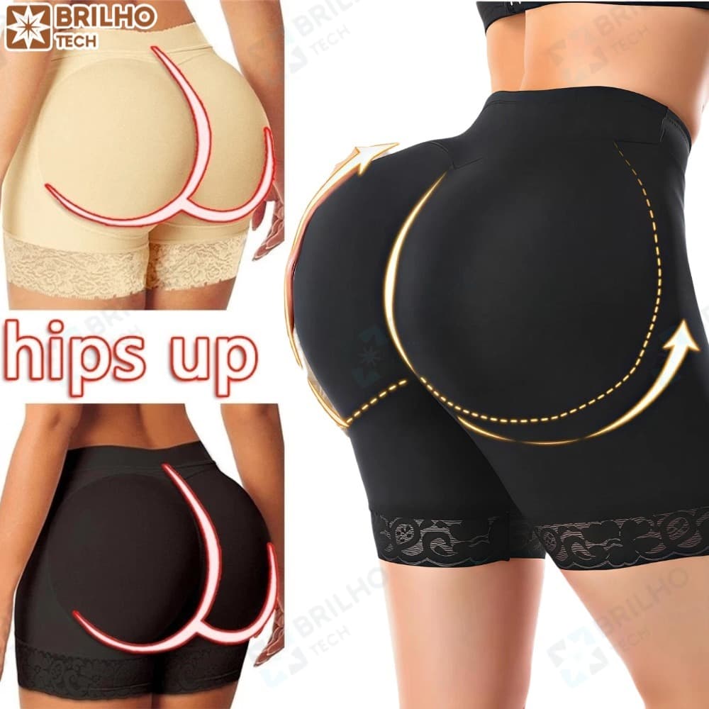 Modelador acolchoado para levantamento de bumbum para mulheres - Calcinha modeladora para realce de fourril e bumbum-BT
