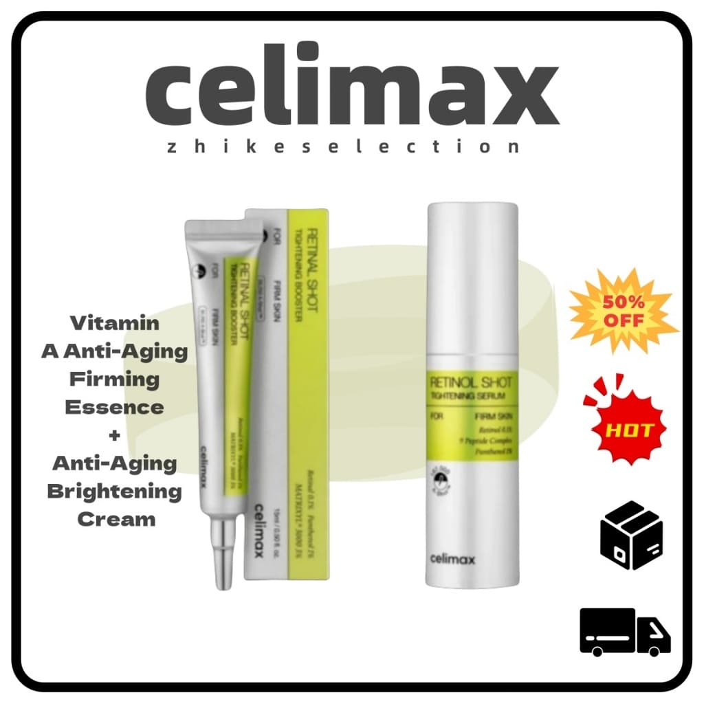 5.5 [Celimax] Conjunto Vita-A (Retinal Shot 15ml + Retinol 30ml)-Duo Retinóide Antienvelhecimento Para Cuidados Com Aper