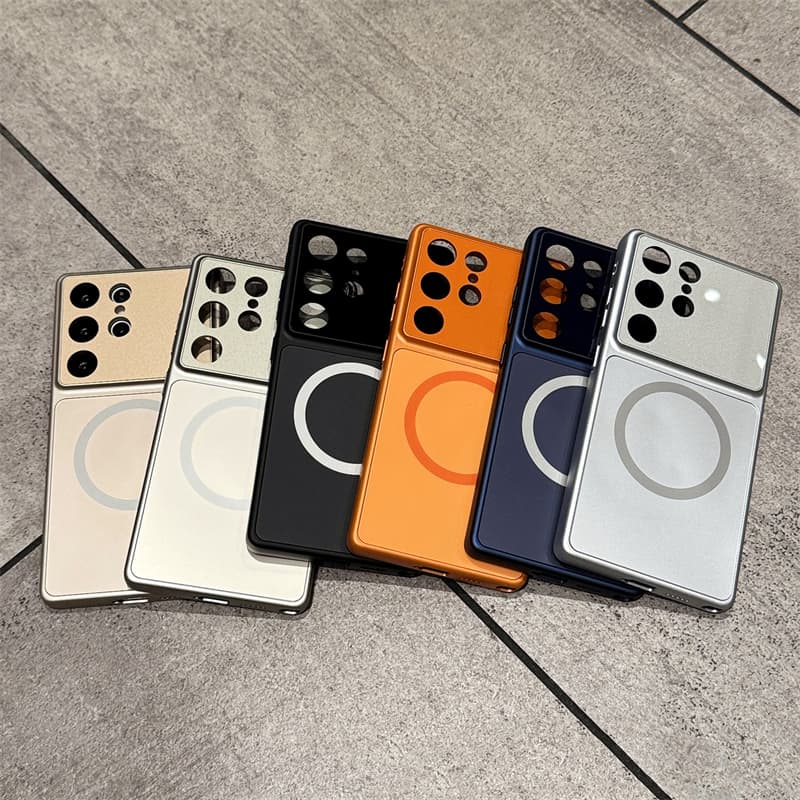 Capa De Silicone Luxuosa Com Carregamento Por Indução De Alta Qualidade Para Samsung Galaxy S23 S24 S25 S26 Ultra S26P