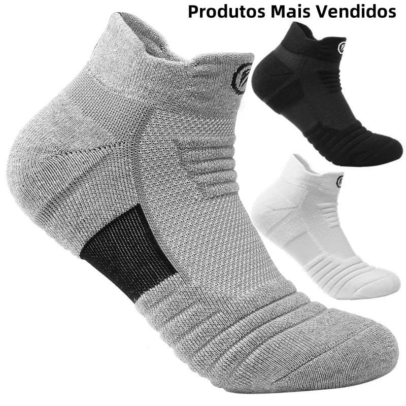 Meias Esportivas Profissionais Masculinas Para Corrida , Basquete , Futebol , Ciclismo , Tênis , Esqui-Antiderrapante