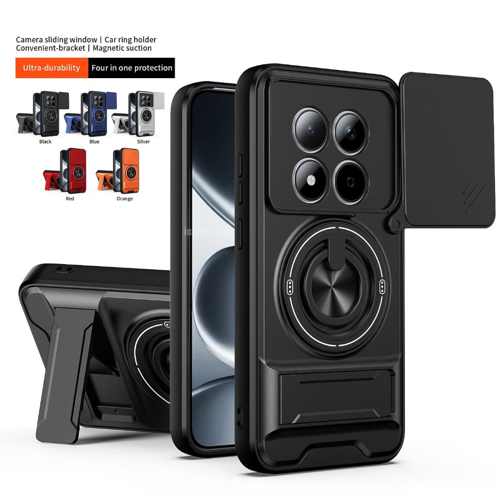 Xiaomi POCO M8 Pro 5G 5G Caso Armadura À Prova De Choque Slide Caixa Magnética Suporte De Anel Proteção Para Câmera Capa