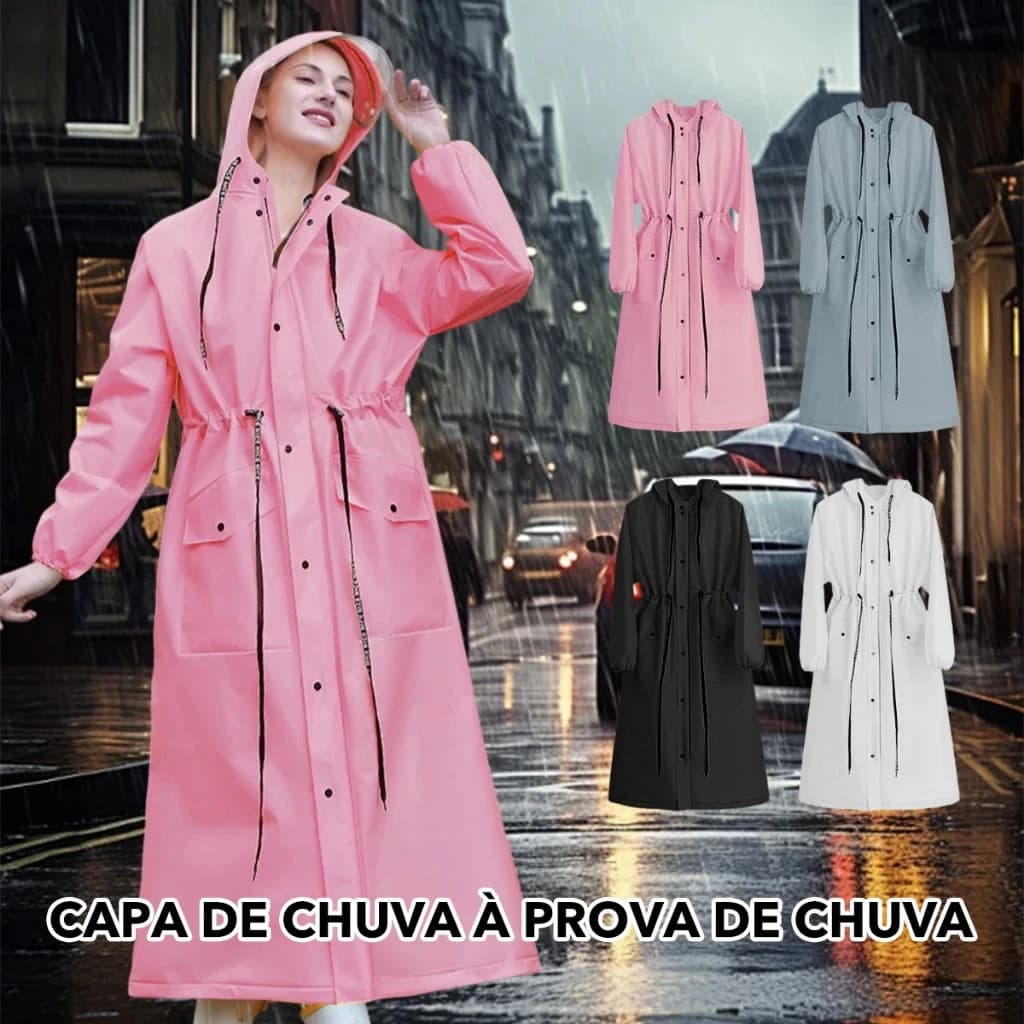 [14.000 + Favoritos] Capa De Chuva Longa De Corpo Inteiro Anti-Pesada Adulto Feminino Scooter Elétrico Roupas Ao Ar Livr