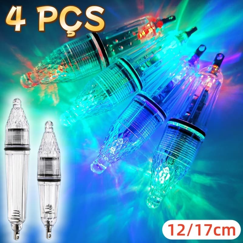 Luz Atrativa Pisca 17/12 Cm Pesca Noturna Colorido Troca Cor