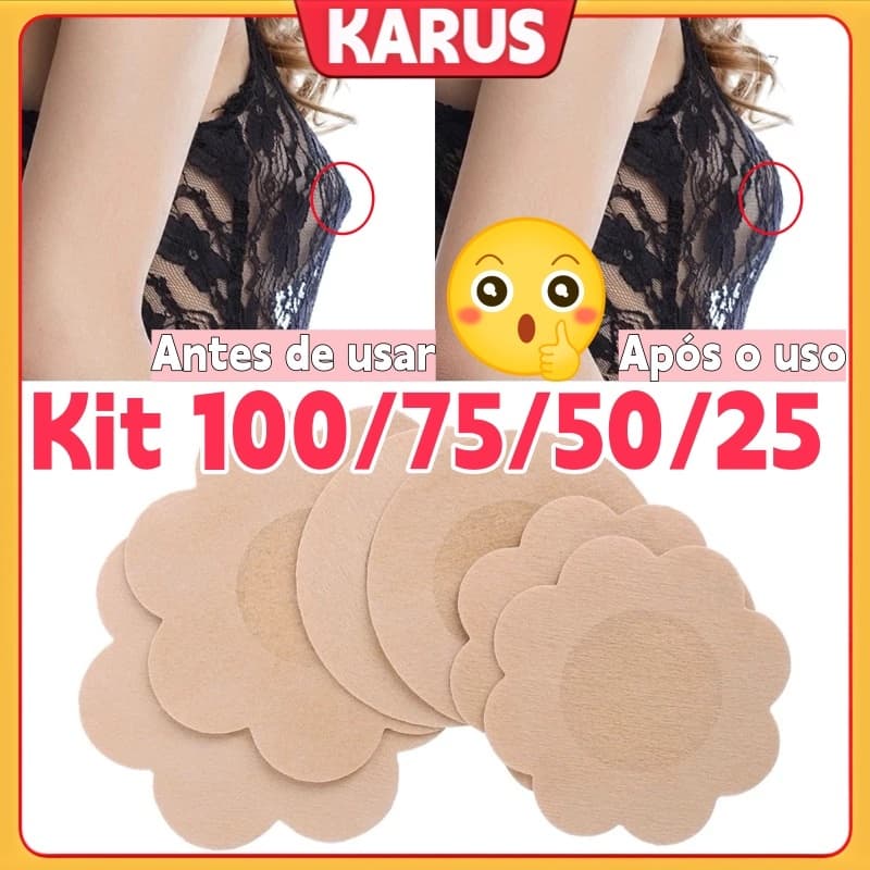 Kit Sutiã Adesivos Para Mulheres Mamilos Ultrafino 0,2mm Invisíveis Fita Adesiva/Protetor De Tampa Descartáveis