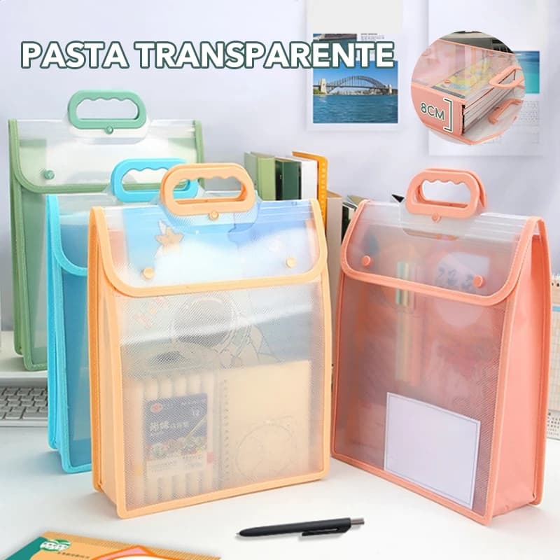 Pastas De Arquivo Portáteis , Livro Portátil Impermeável Transparente Do Estudante A4 Saco Flip-top