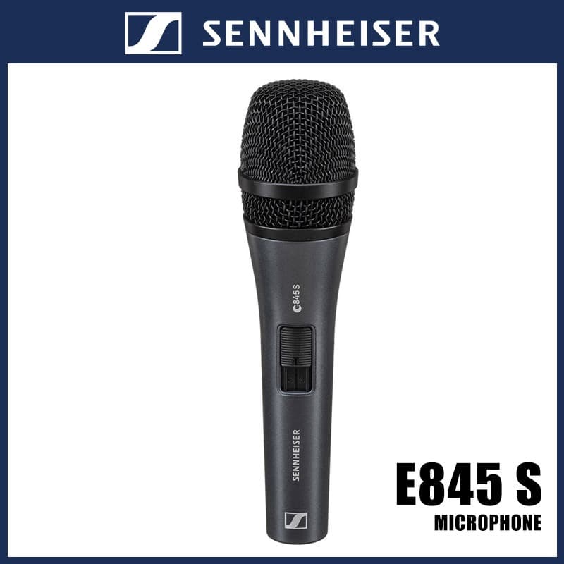 Microfone dinâmico portátil com fio Sennheiser E845S, qualidade de som nítida, restauração de som, adequado para Perform
