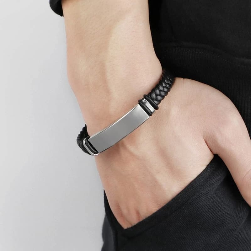 De Couro Masculina Com Aprimoramento De Saúde E Energia Par