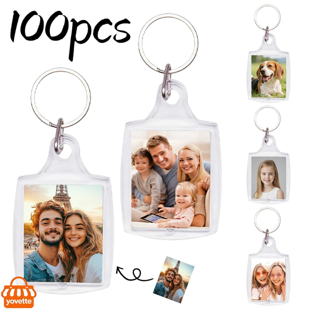 Chaveiro acrílico fotográfico 3x4 (100 unidades) Sem personalização