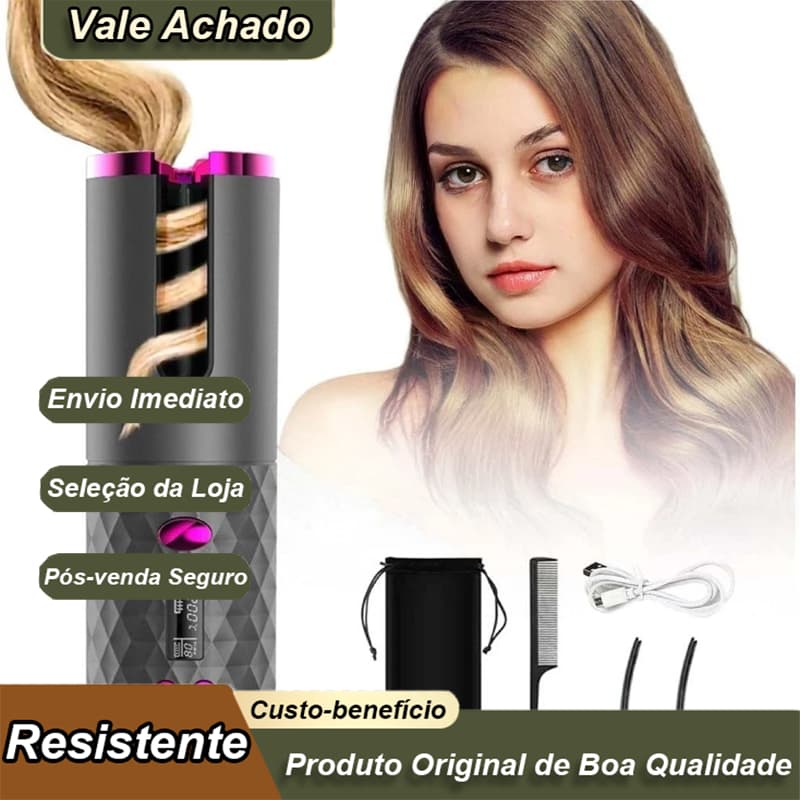 Novo produto Modelador de cabelo cerâmico automático profissional recarregável sem fio cria penteados rapidamente