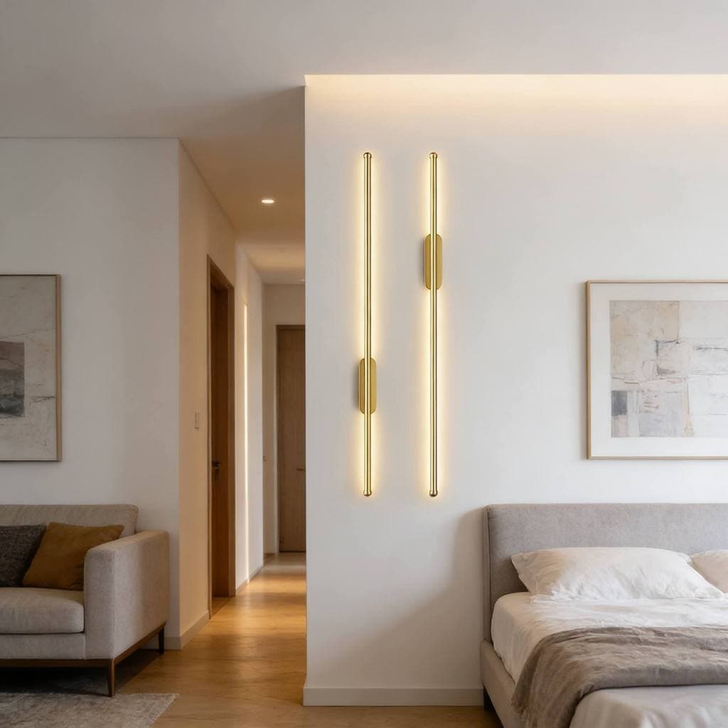 80CM Arandela Luminária De Parede Linear Moderna 13W Luz de três cores 80CM