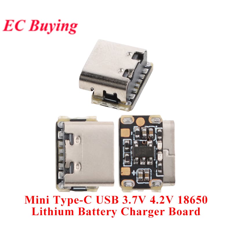 10 Pces/1pc 3.7V 4.2V Mini 18650 Placa De Carregador De Bateria De Lítio Tipo-C Módulo De Entrada USB Teclado Proteção D