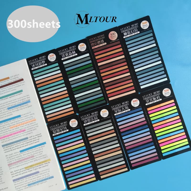300 Folhas Ultra-Fino Transparente Notas Adesivas Papelaria Etiquetas Solta Índice Digital Adesivos