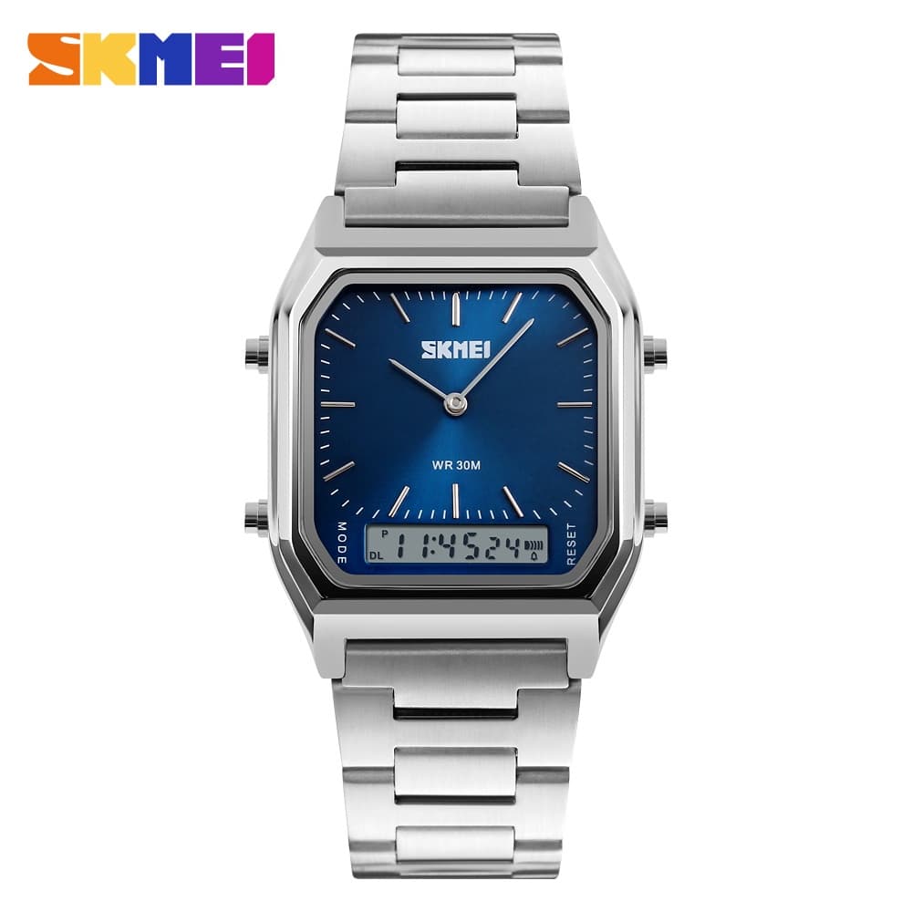 SKMEI Relógio De Luxo Original Para Homem Moda Data Semana À Prova Dwaterproof Água Aço Inoxidável Masculino