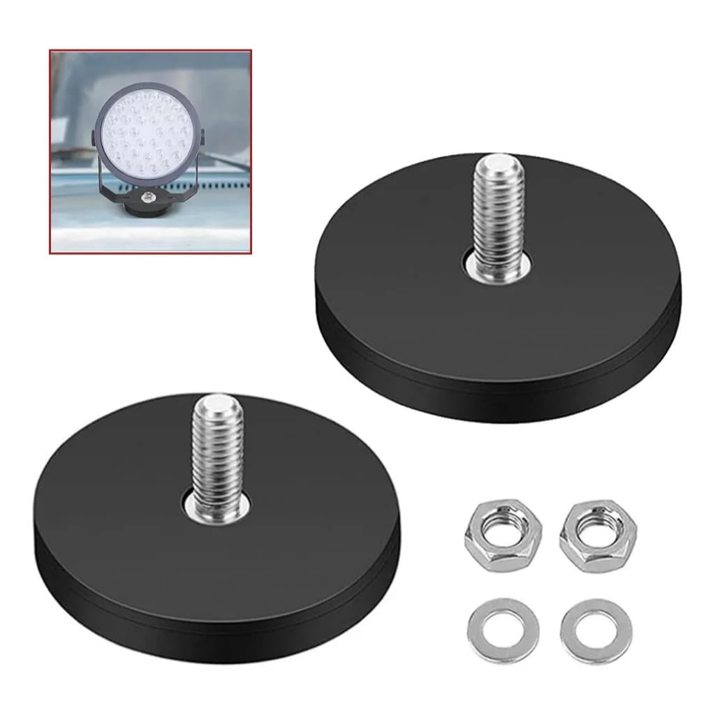 Kit 2 Fixador Magnético Ímã Neodímio M8 88mm Emborrachado