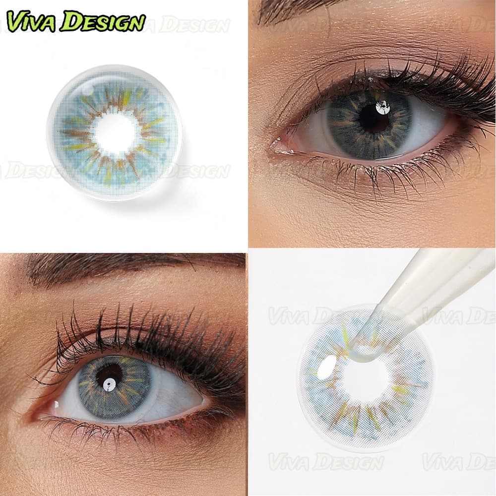 Lentes De Contato Coloridas 2pcs Contatos Coloridos Para Maquiagem De Cosméticos Brown Eyes