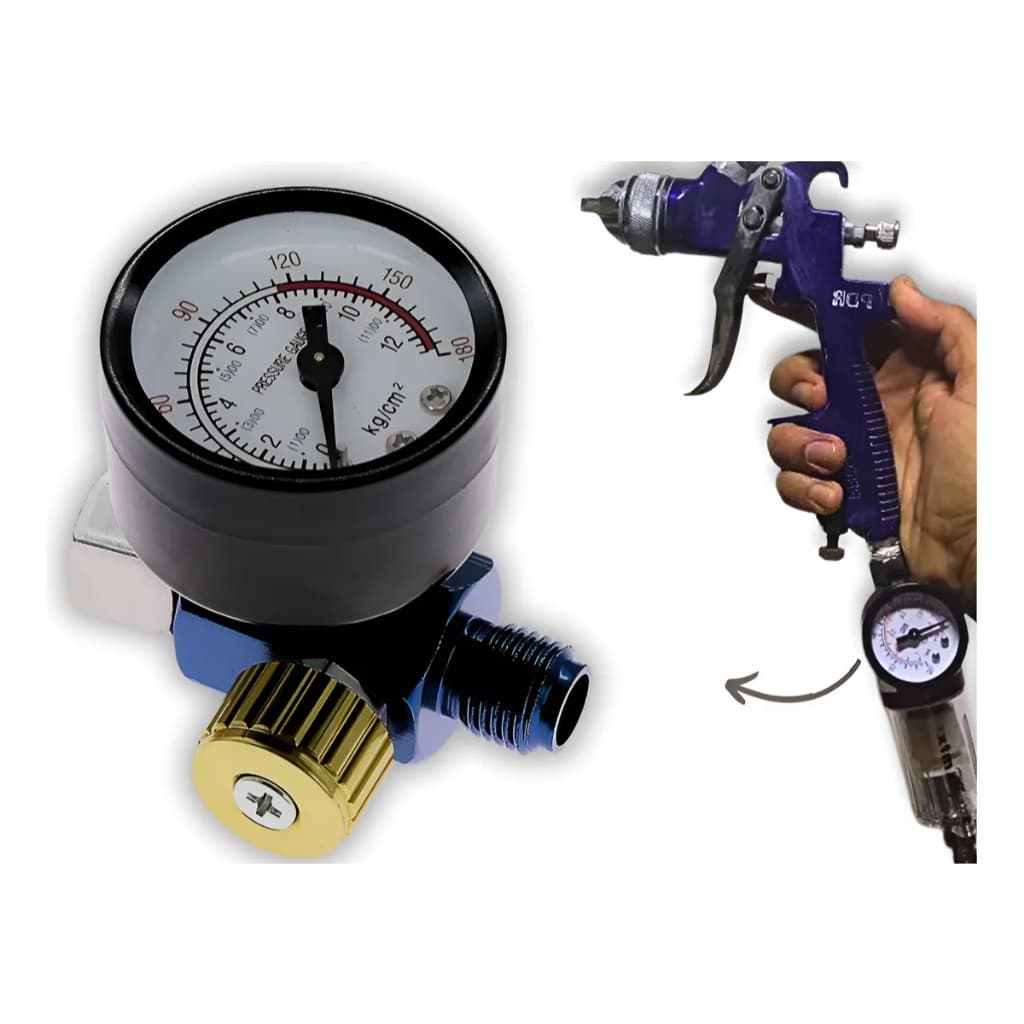 Regulador De Pressao 1/4 Para Pistola Pneumatica Pintura Psi