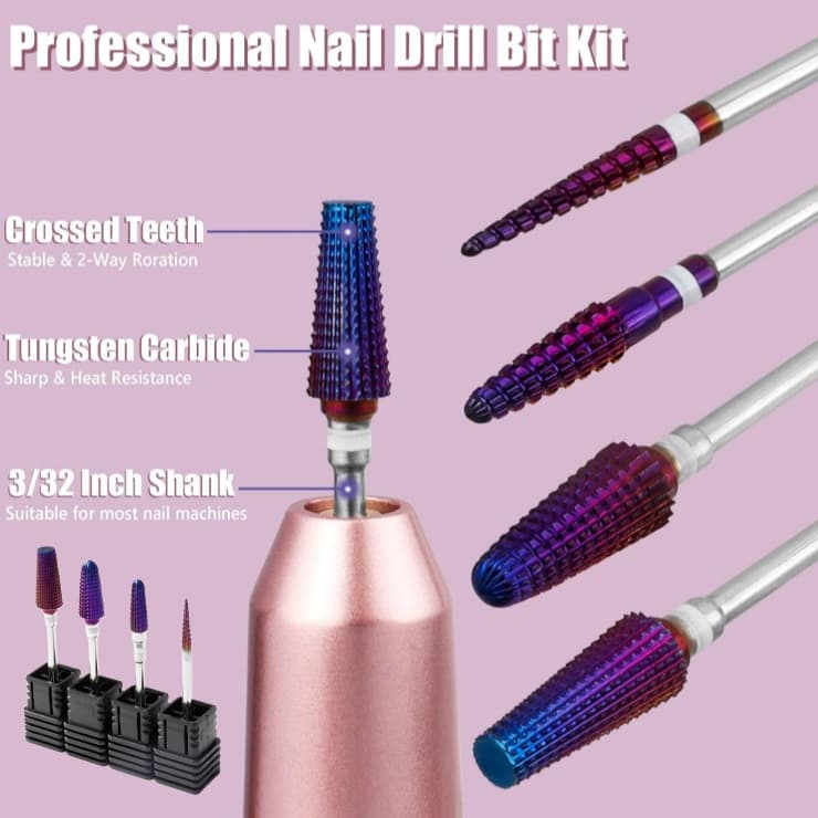Broca Premium Tungstênio Kit C/ 4 Remoção Curvatura Limpeza